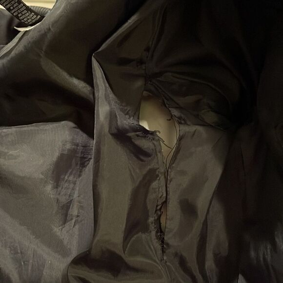 Vintage GAP 1990’s Black Quilted Zip Up Down Feather Puffer Warm Jacket Sz XS - Picture 9 of 10